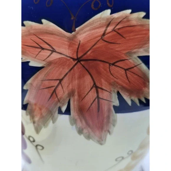 Large Biscotti Ceramic Cookie Jar Canister for Nonni's Tuscan Fruit Design EUC - Picture 11 of 15